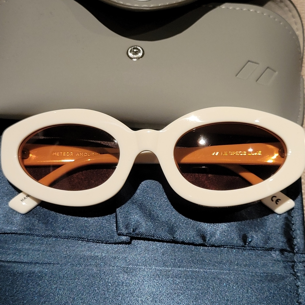 Le Specs cream sunglasses